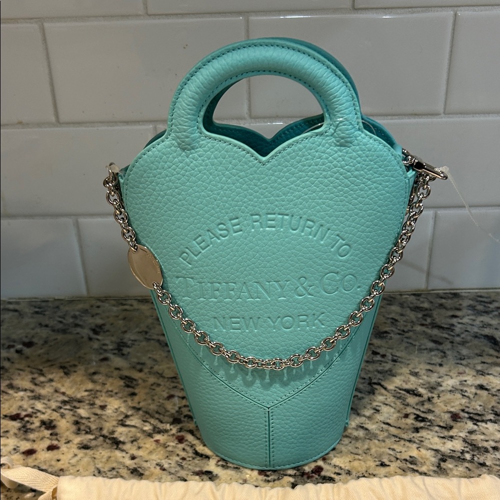 Tiffany & Co. Mini Bag in Iconic Blue with Silver Chain